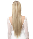 Fashion wig set long straight hair one-piece invisible seamless hair extension