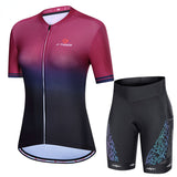 Women's cycling clothing team uniform short sleeve suit