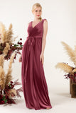 Sheath-Column Floor Length Velvet Bridesmaid Dress