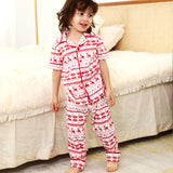 Printed pajamas set Christmas series parent-child suit