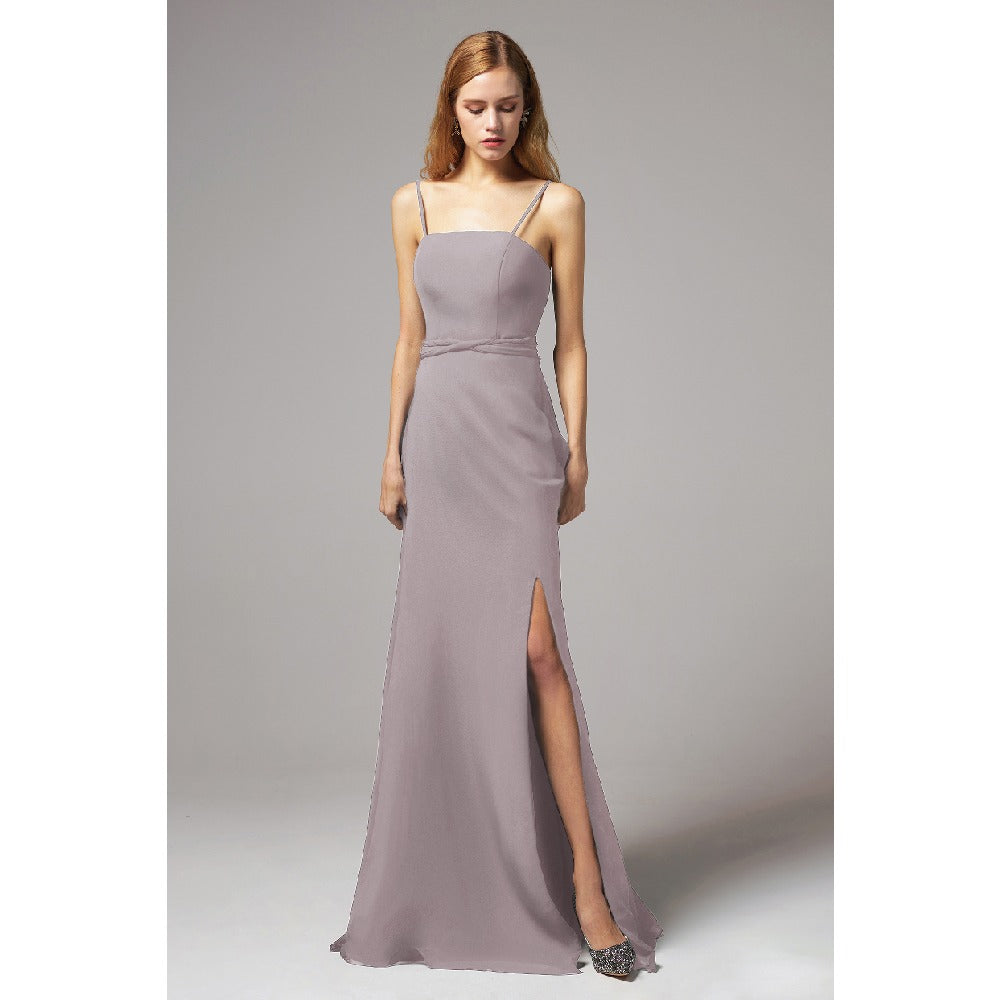 A-Line Floor Length Chiffon Bridesmaid Dress CB0414