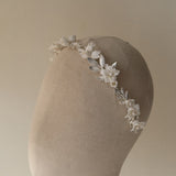 Ceramic flower exquisite headband bridal headpiece