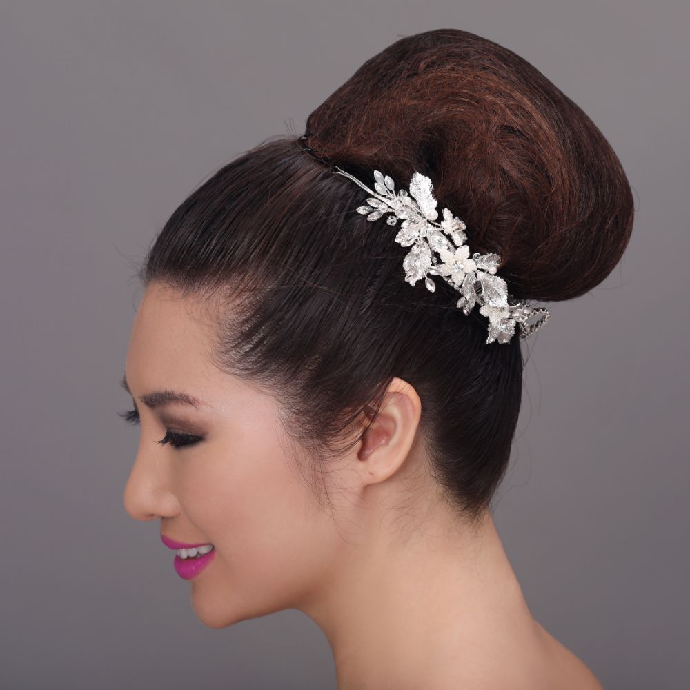 Alloy Blossom Wire Hair Vine With Imitation Pearl AH17019