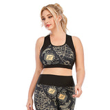 Plus size track pants yoga vest bra for women