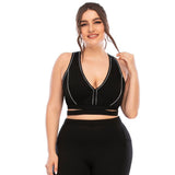 Plus size track pants yoga clothes top bra