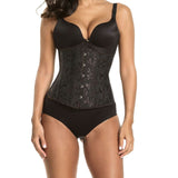Tight-fitting cinched corset body shaping