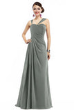 Sheath Floor Length Chiffon Bridesmaid Dress