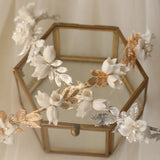 Ceramic flower exquisite headband bridal headpiece