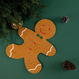 Christmas Gingerbread Man cat scratch pad carpet cat scratch board cat claw sharpener sisal doesn't drop debris Christmas