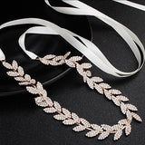 Alloy leaves ribbon wedding belt