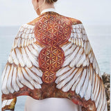 New printed beach towel ocean wings sexy goddess shawl