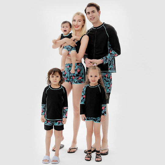 Family Matching bikini swimsuit swimwear parent-child