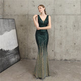 Women Sequins Fish Tail Party Evening Dress