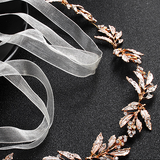 Bridal Ornament leaves rhinestone belt