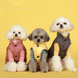 Pet clothes autumn and winter Japan and South Korea contrast color dog clothes cotton clothes small dog pet vest casual cat clothes