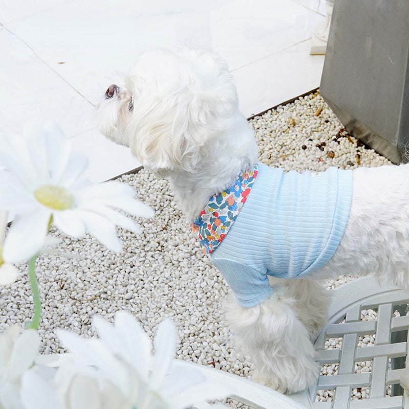 Spring and summer pet clothes dog t-shirt vest summer thin Teddy clothes cat clothes
