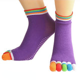 Non-slip yoga socks thickened massage socks rainbow toe socks
