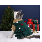 Christmas Tree Skirt christmas cat clothes autumn winter pet clothes hairless cat winter clothes