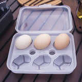 Camping portable egg storage box shockproof anti-fall plastic storage box (egg not included)