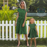 Polka Dot Dress holiday leisure mother-daughter matching outfit
