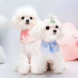 Pet spring and summer new saliva towel watermelon stripe triangle towel small dog tie cat accessories