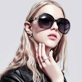 Fashion large rim four-leaf clover metal sunglasses