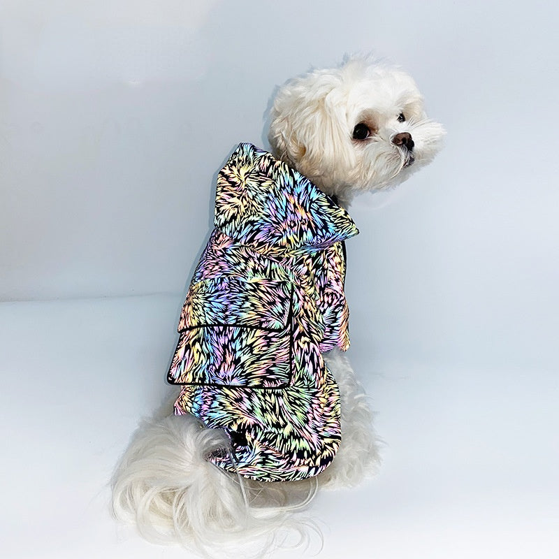 Pet clothes autumn and winter snow NARI fadou Teddy stormsuit dog cat reflective clothes