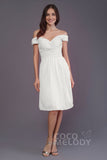 Sheath-Column Knee Length Short Bridesmaid Dress