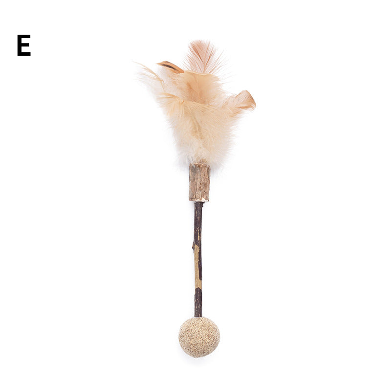 Cat Mint ball cat molar stick tooth cleaning cat toy self hi tease cat stick bite resistant wood Tianliao cat products