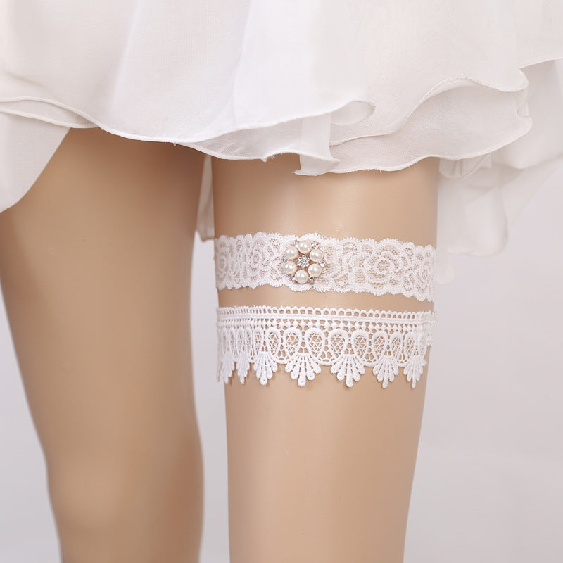 Wedding stockings with leg circle bridal Garter
