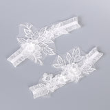 Bridal lace flower Garter