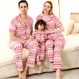 Printed pajamas set Christmas series parent-child suit