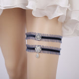 Bridal rhinestone garter wedding accessories