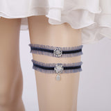 Bridal rhinestone garter wedding accessories
