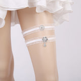 Handmade ornament bridal garter