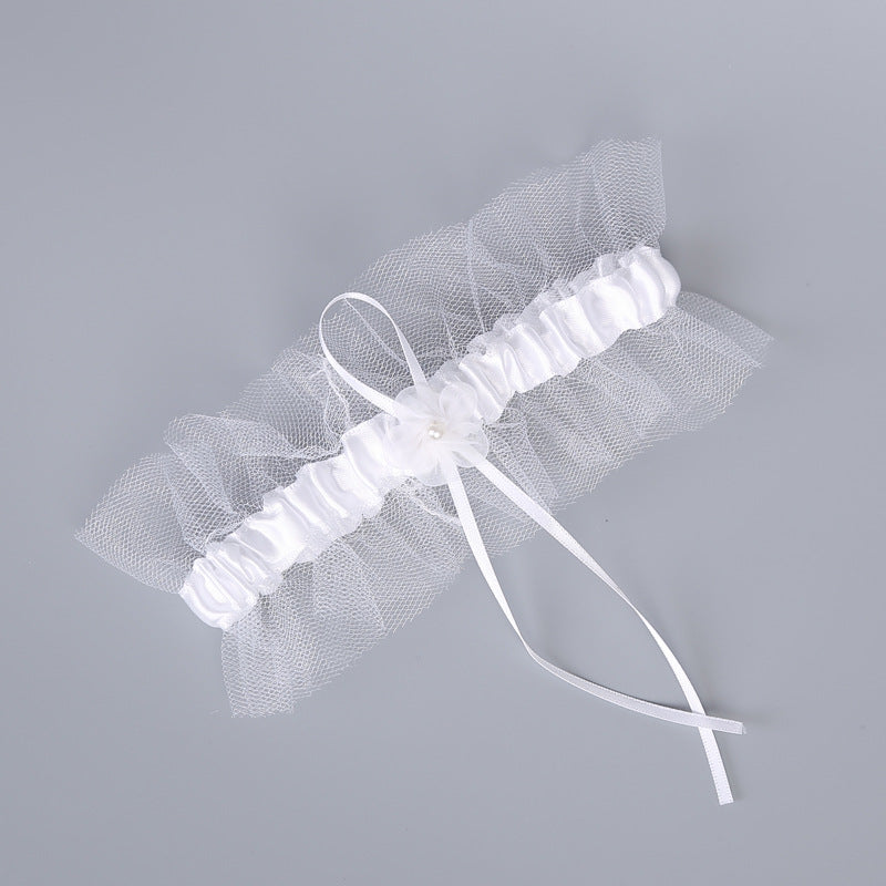 Bridal mesh handmade Garter