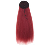 Drawstring horsetail hair patch chemical fiber fluffy long straight hair horsetail wig
