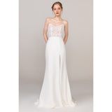 Trumpet Sweep Train Lace Elastic Cloth Wedding Dress CW2422