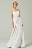 Sheath-Column Floor Length Chiffon Bridesmaid Dress