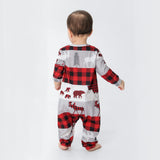 Printed parent-child pajamas Family set