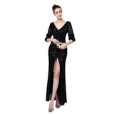 Women Party Dress Long Sequin Evening Dress