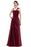 Sheath Floor Length Chiffon Bridesmaid Dress