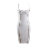 White Bodycon Dress For Women Knee Length Dress