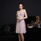 New Fashion Women Sexy Sleeveless Spaghetti Strap A-line Homecoming Dresses