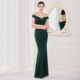 Sleeveless Slim Fit V Neck Elegant Formal Evening Dress