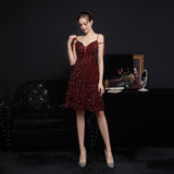 New Fashion Women Sexy Sleeveless Spaghetti Strap A-line Homecoming Dresses