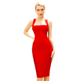 New Trendy women Back Straps-corss Red Summer Sleeveless Dress Design Casual Dresses