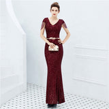 Long Sequined Formal Dress Long Maxi Dress Bridesmaids Evening Dresses