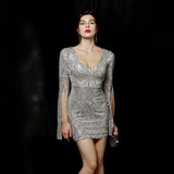 New Sequins Short Sexy Party Evening Dress