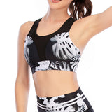 Workout yoga clothes printed top running workout pants